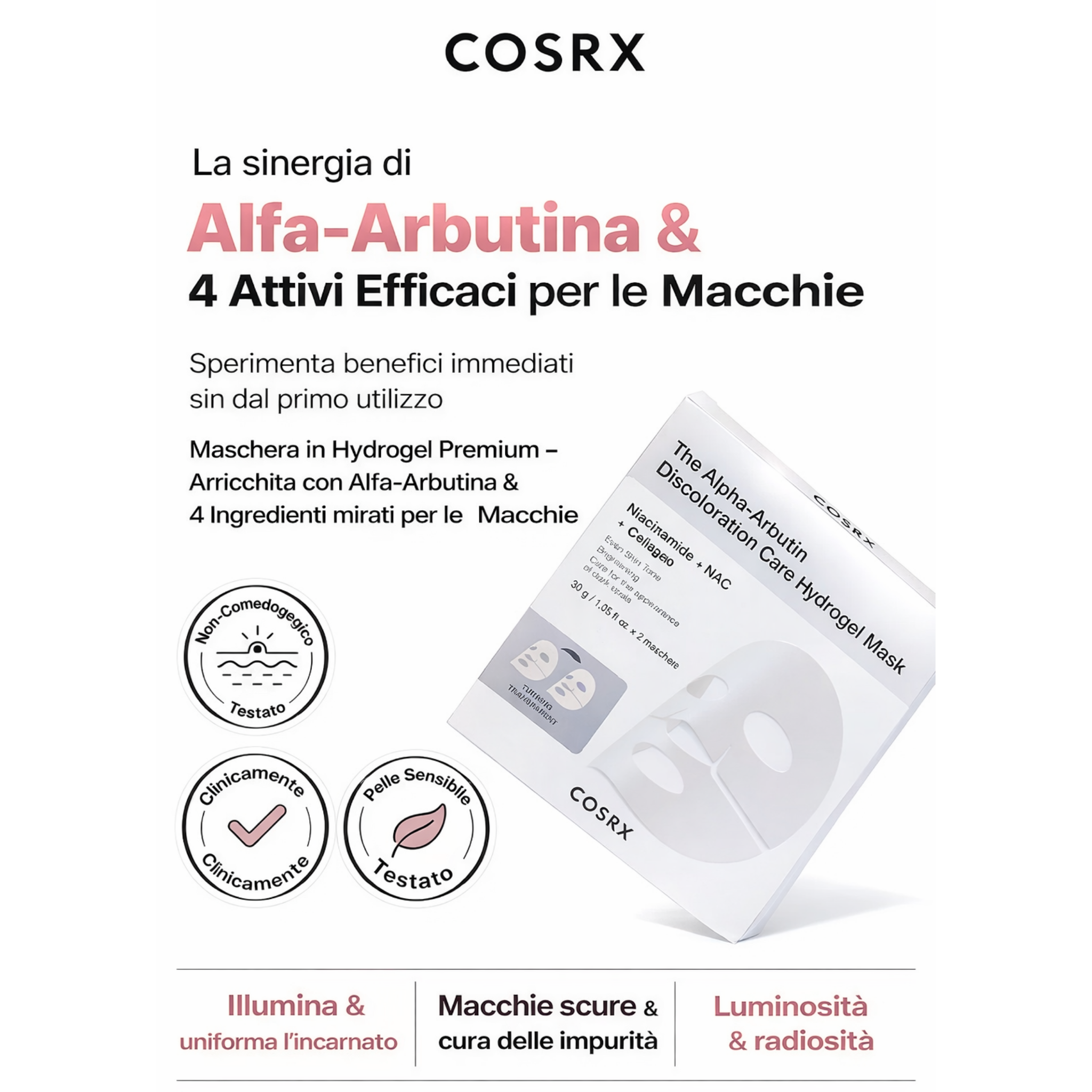 Hydrogel Mask  Arbutin Discoloration – Pack 3Pz