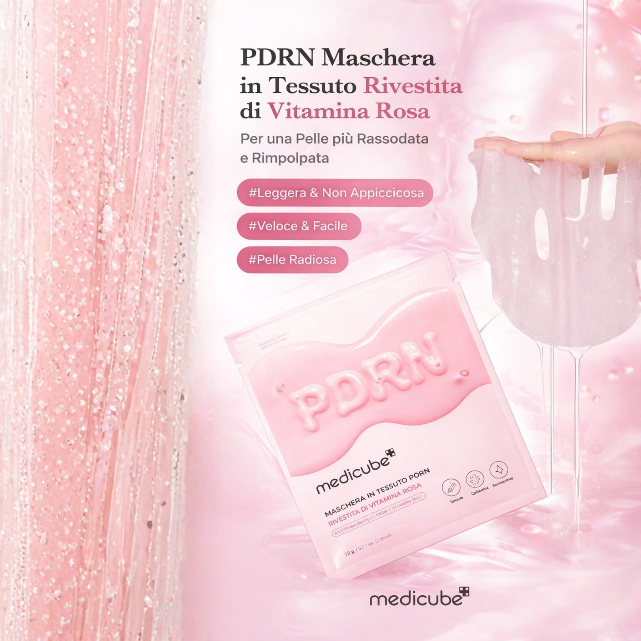 Maschera Viso PDRN Pink Vita - Coating Mask - 1 Maschera