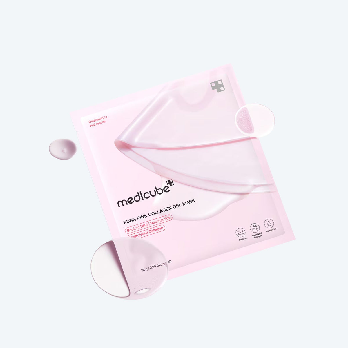 PDRN Pink Collagen Gel Mask - 4 Maschere viso in gel idratante rigenerante