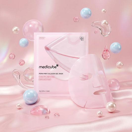 PDRN Pink Collagen Gel Mask - 4 Maschere viso in gel idratante rigenerante