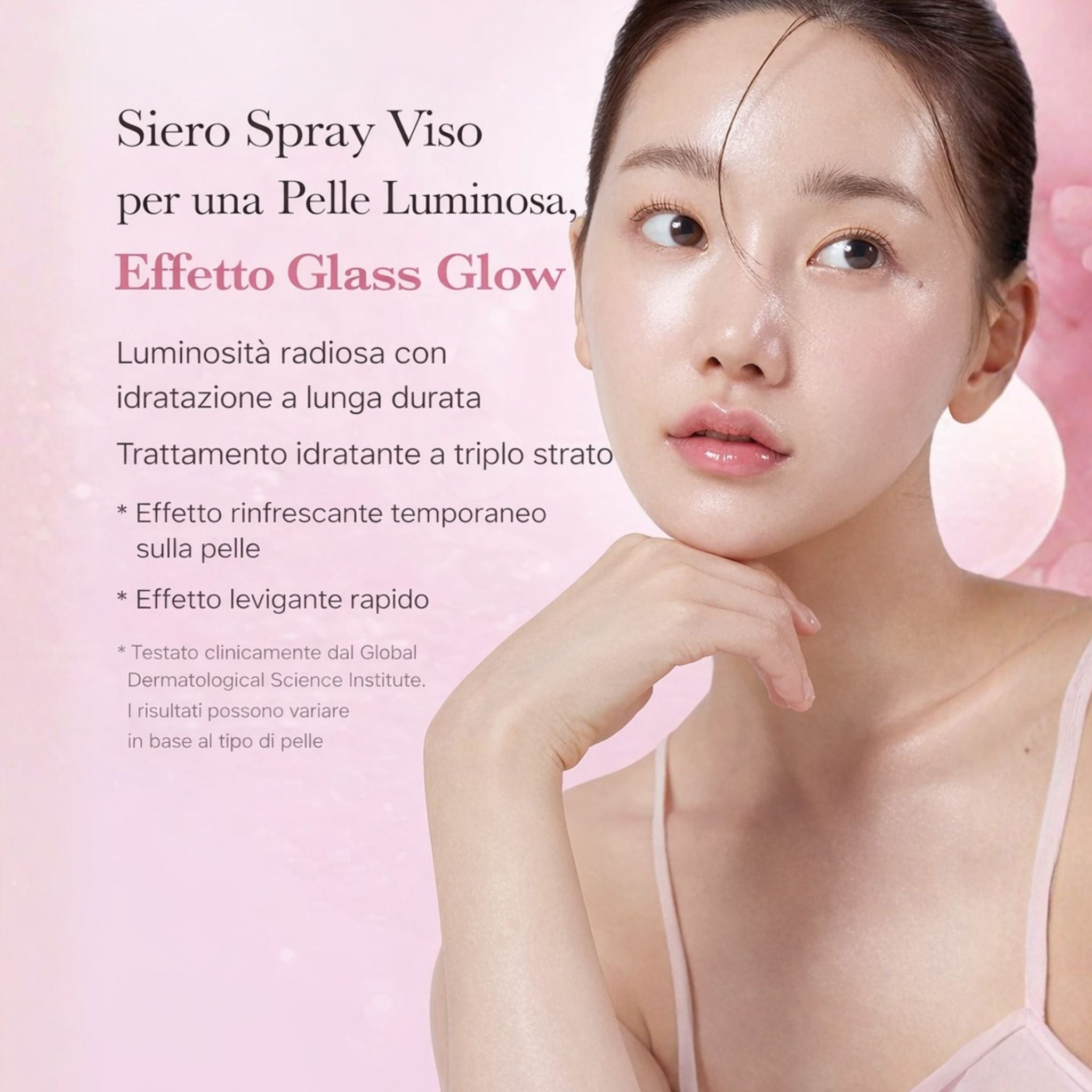 PDRN Pink Glutathione Serum Mist - Spray viso idratante e illuminante