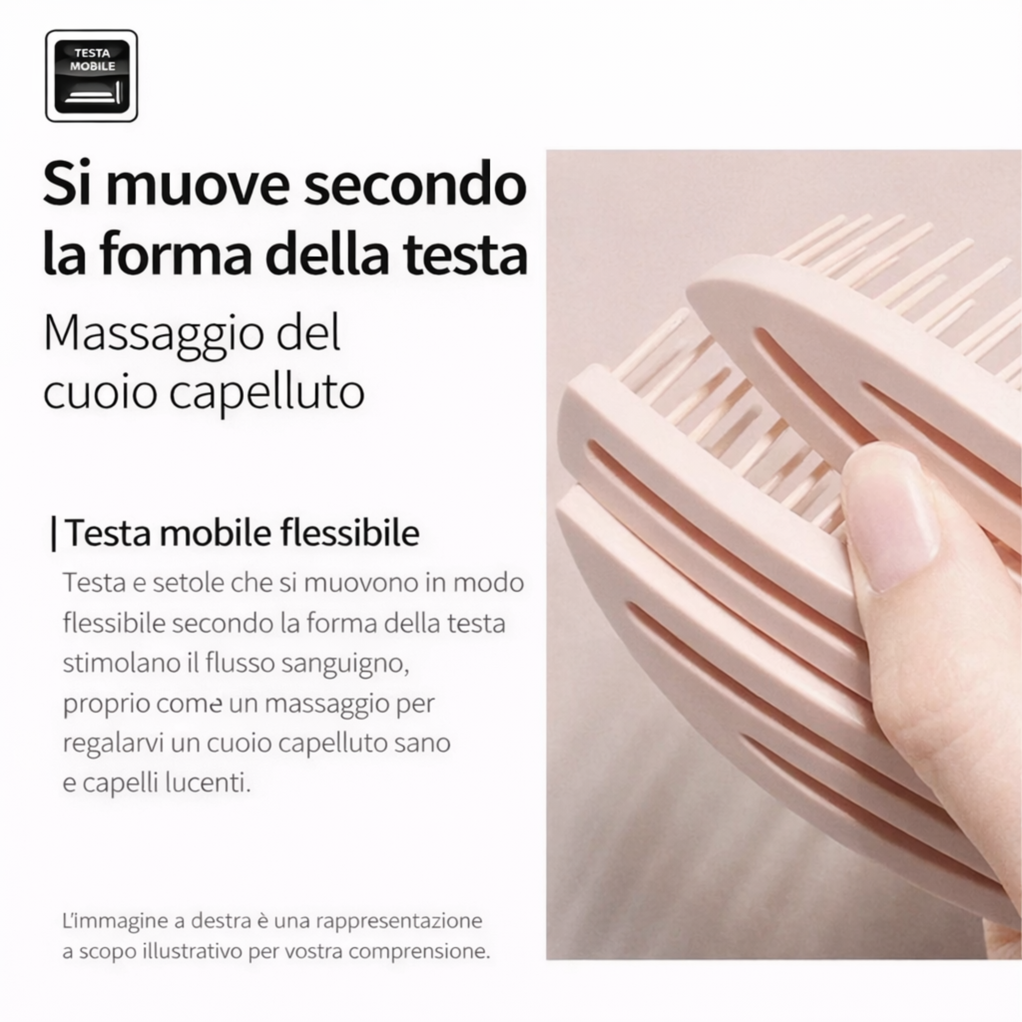 Spazzola massaggiante per la cute – Colore Serenity Blue