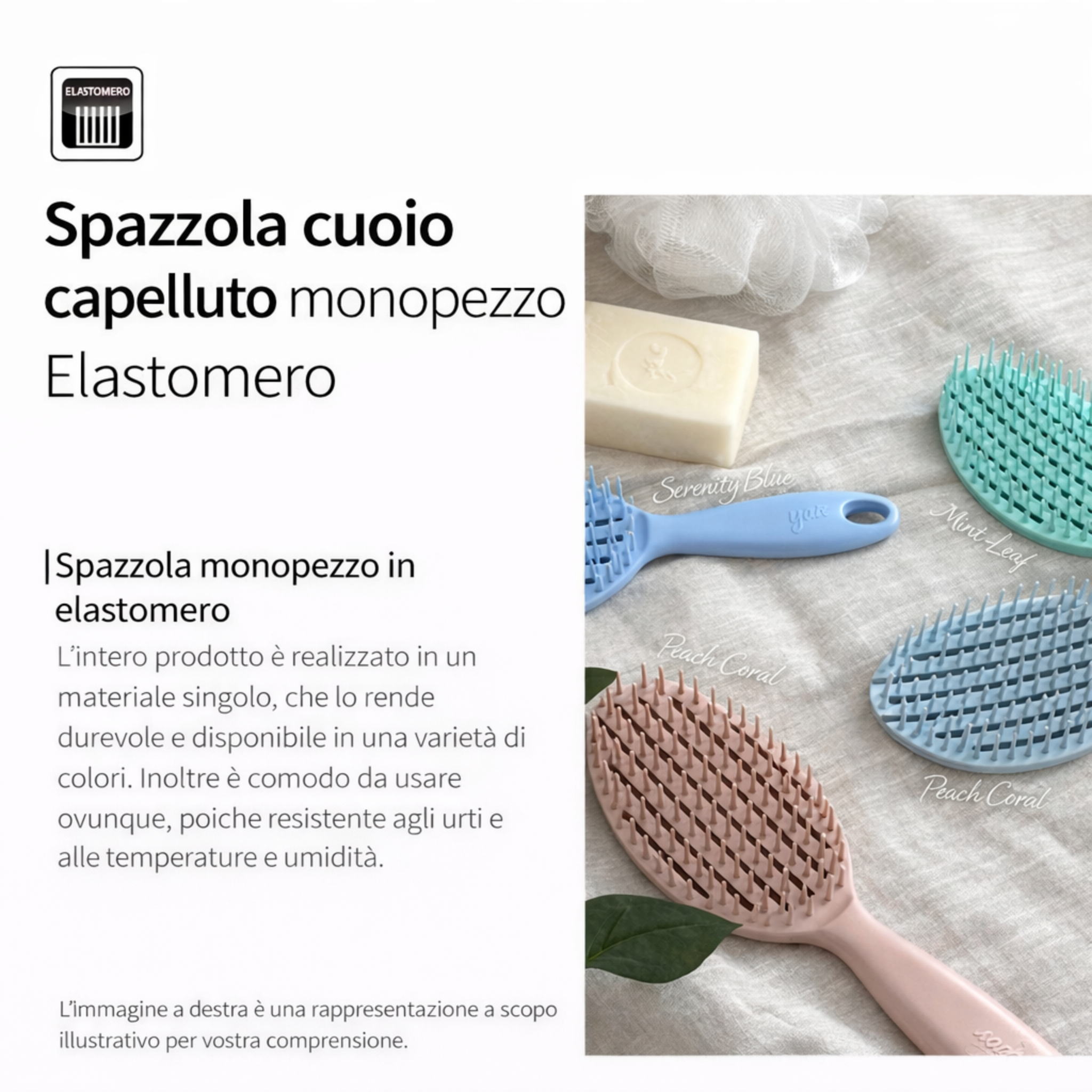 Spazzola massaggiante per la cute – Colore Serenity Blue