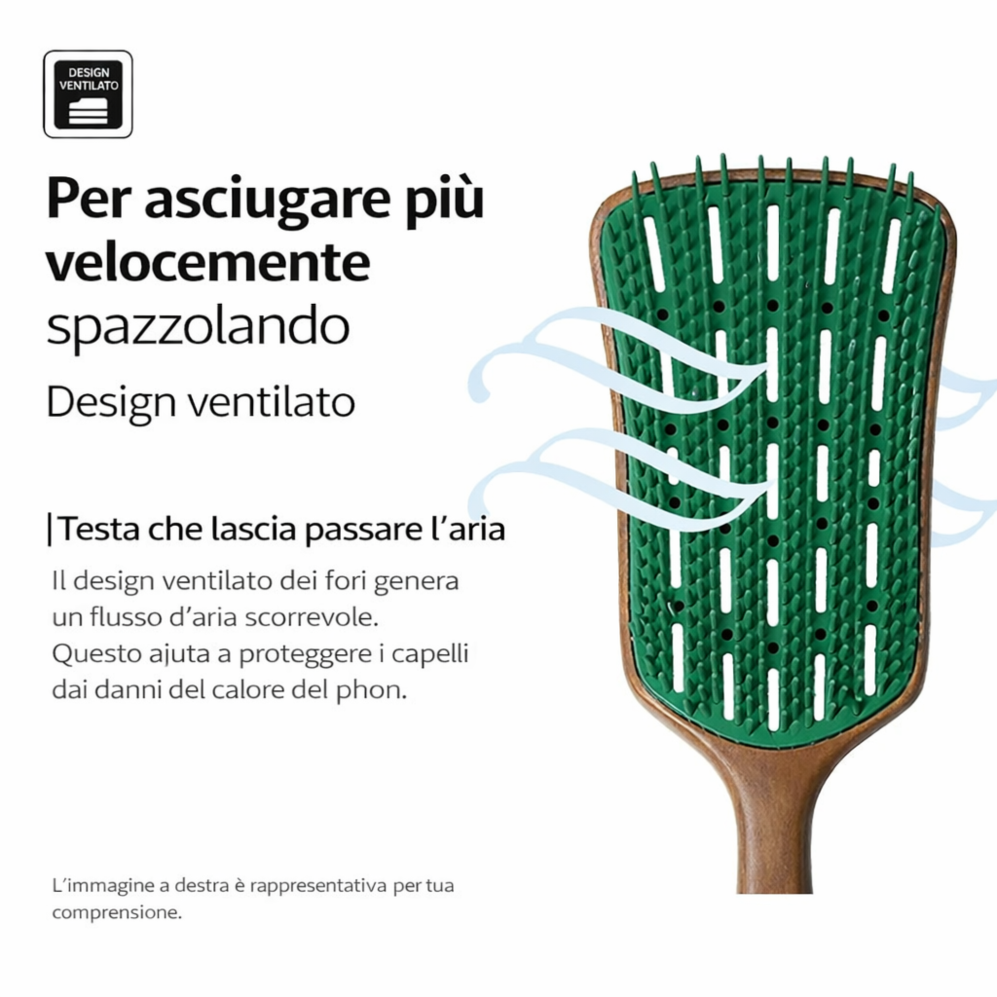 Spazzola effetto legno – Lisciante e anticrespo